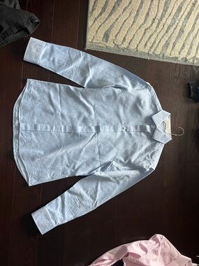 INDOCHINO Light Blue Men's Button-Up Shirt Size S